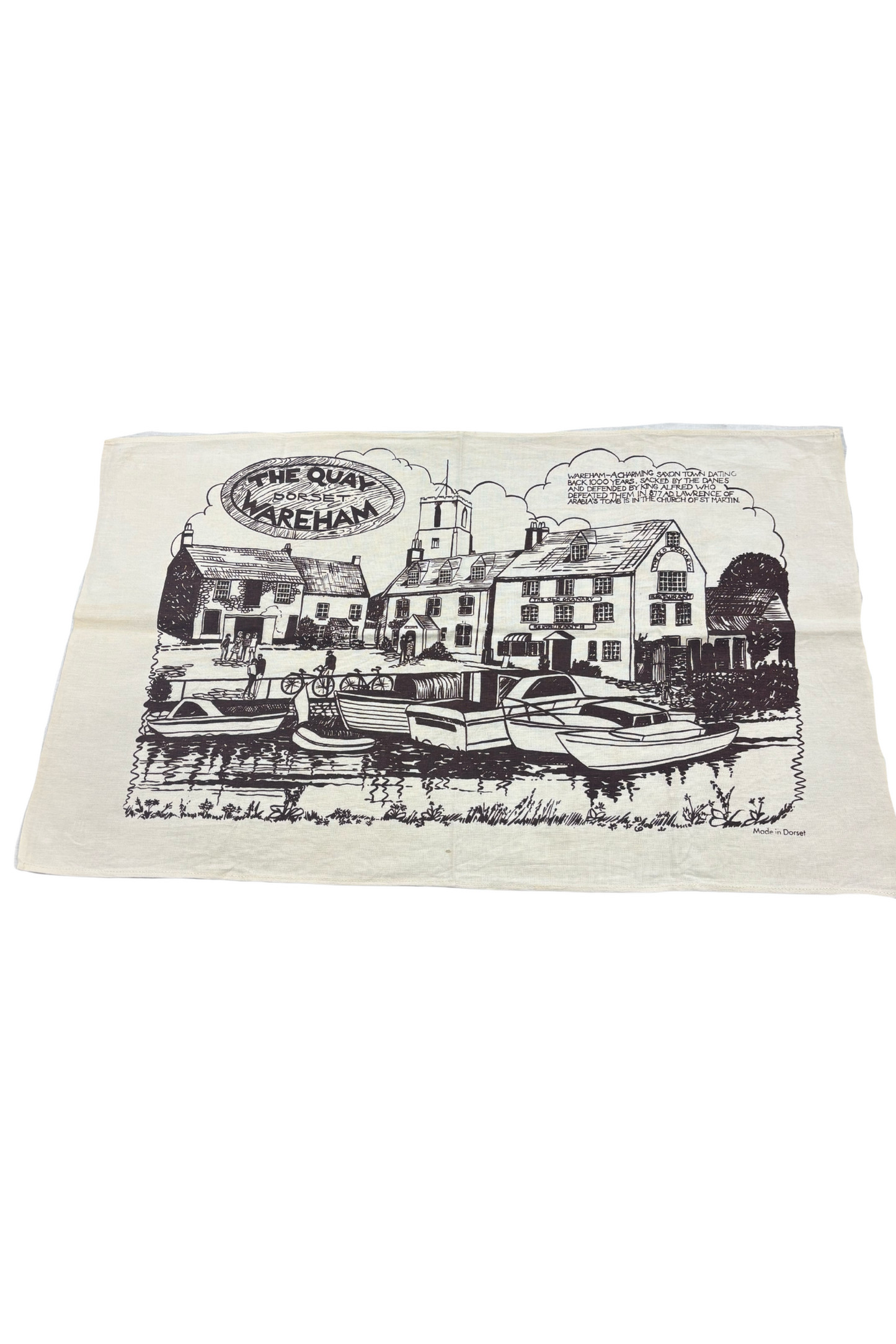 The Quay Dorset Wareham tea towel