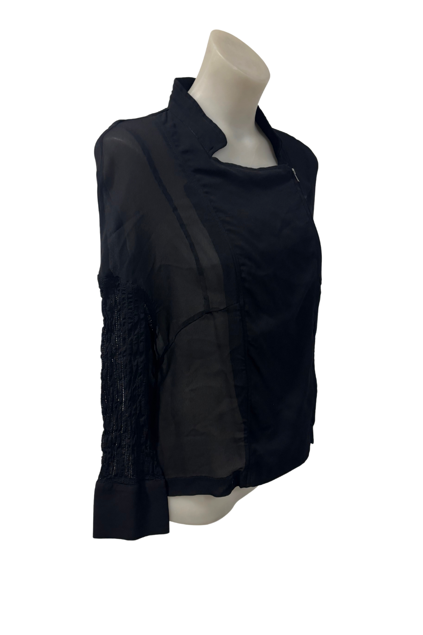 Storm Zip Up Mesh Blouse, S