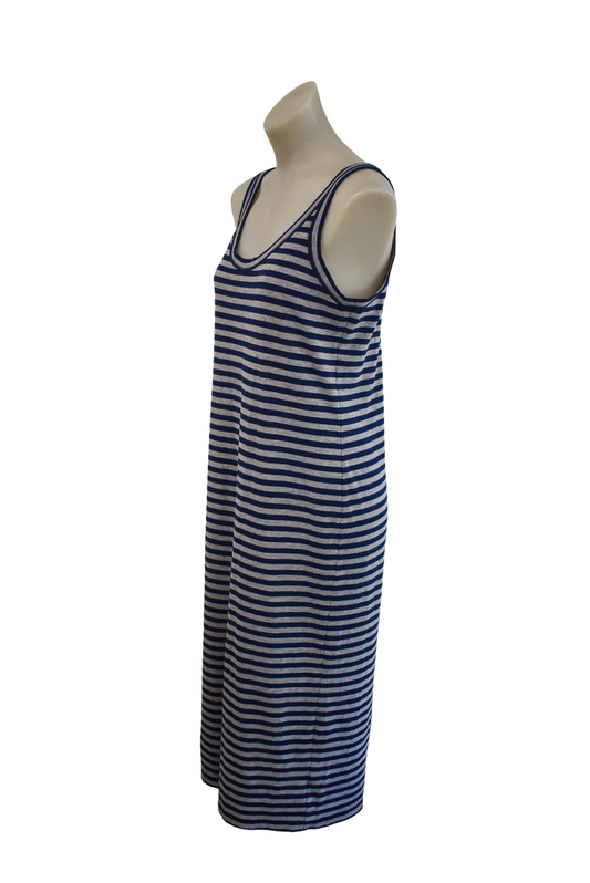 Karen Walker NZ made striped maxi dress, 12