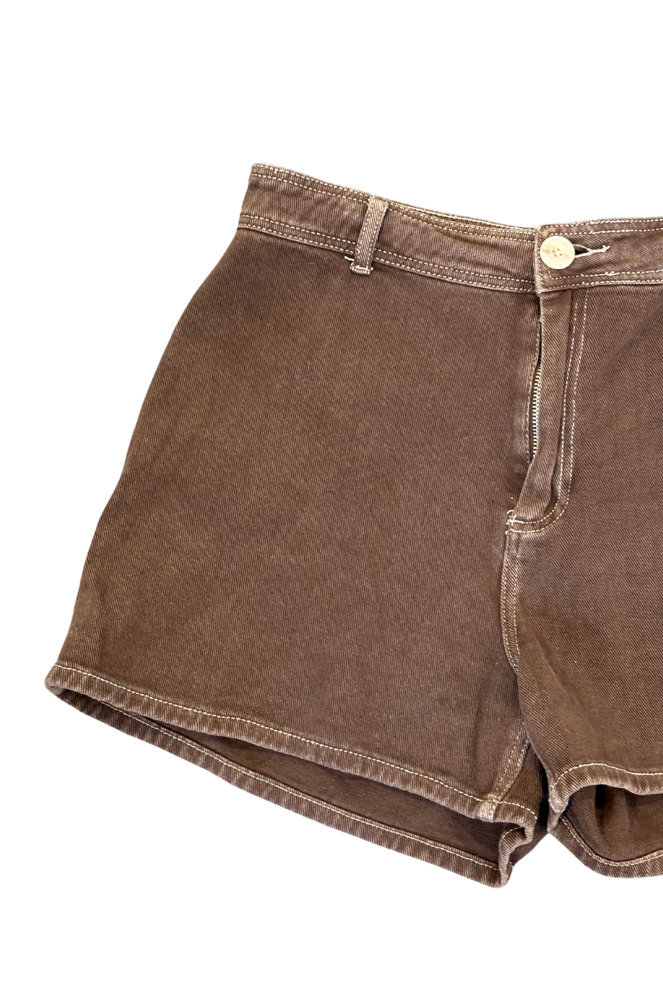 Chanda brown denim shorts, 14