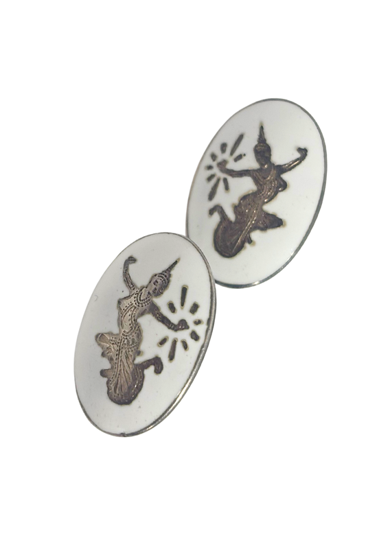 Vintage sterling silver screw-on earrings