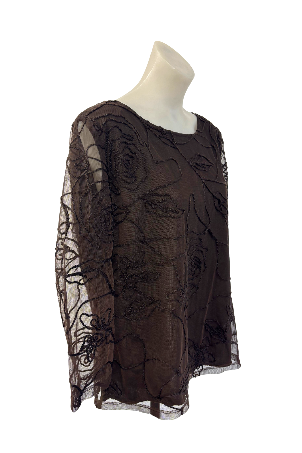 Stitches Australia embroidered mesh top, 18