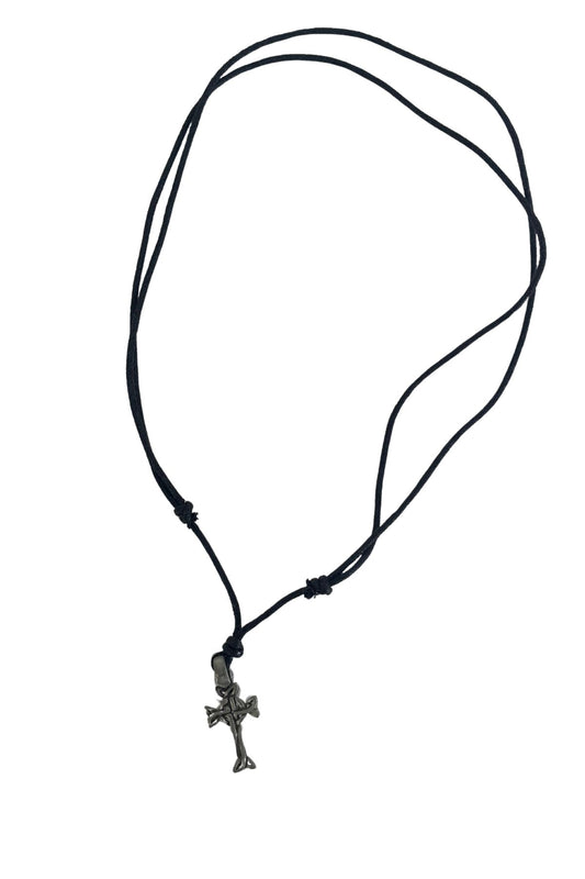 Pewter cross necklace