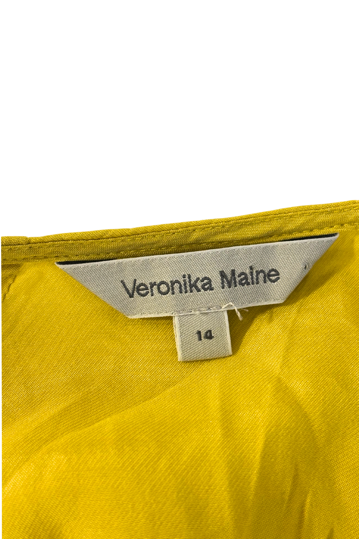 Veronika Maine vibrant yellow blouse, 14