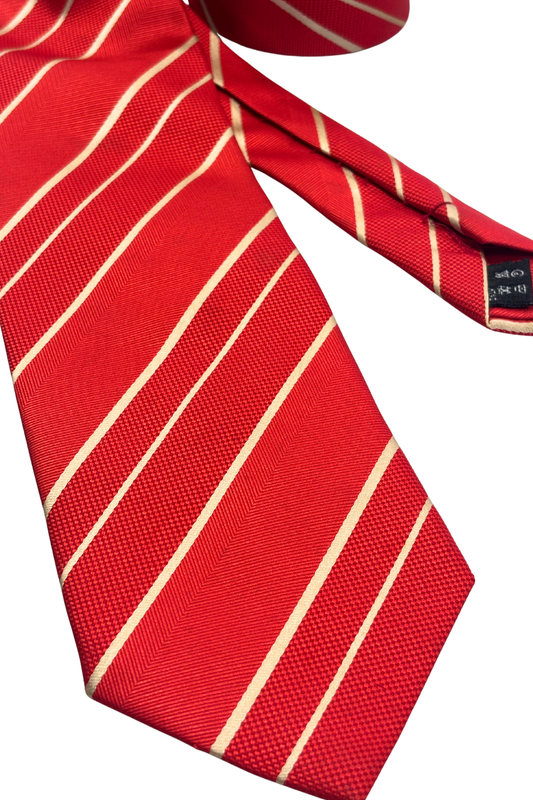Bellini Firenze Italian made red striped tie
