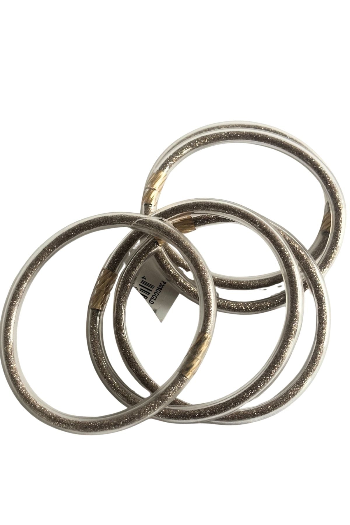 Gold glitter bangles