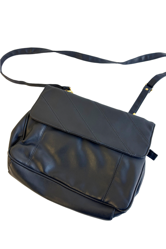 Gionni navy vegan leather bag