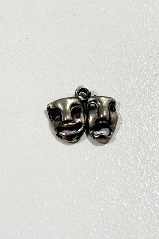 925 Silver Thalia + Melpomene mask pendant