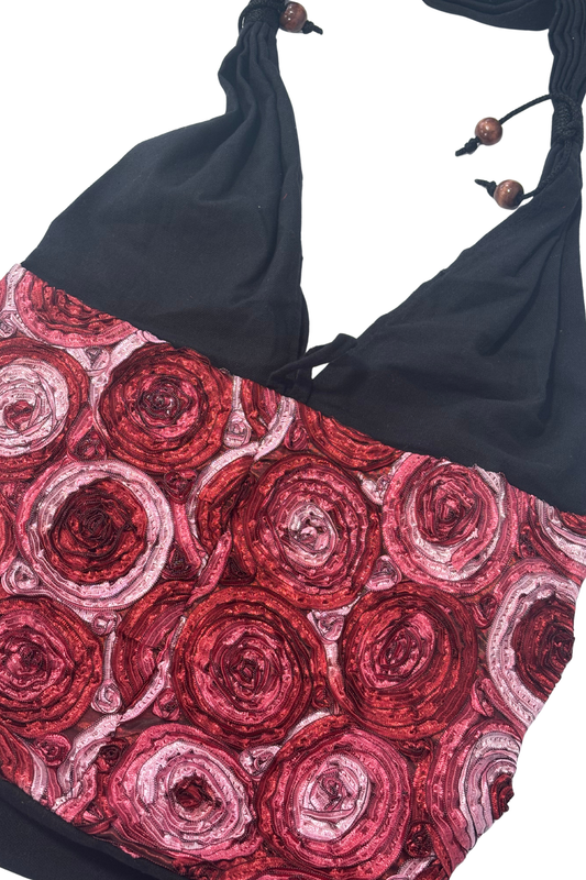 Rose pink fancy tote