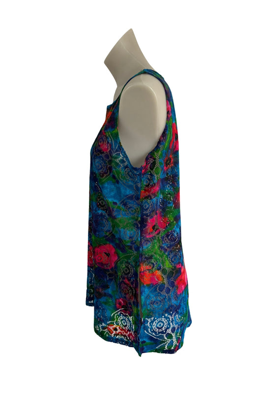 Spiral NZ made vibrant lace tank, 12