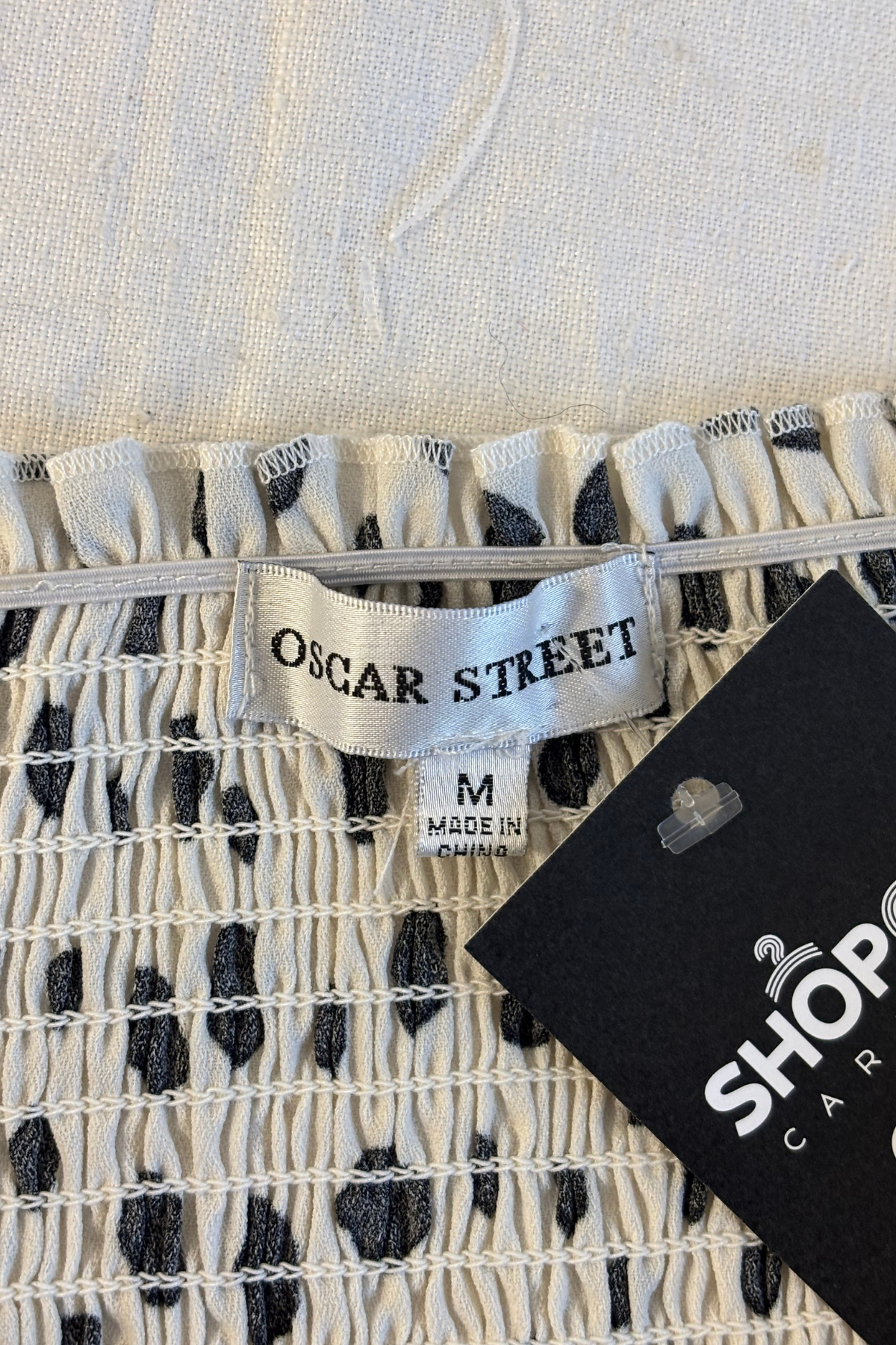 Oscar Street polka dot structured blouse, M