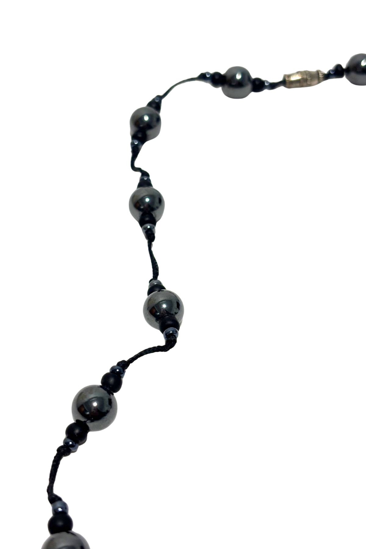 Black knot beaded necklace
