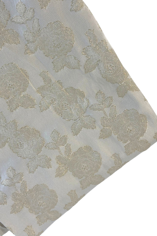 Vintage gold + cream fabric