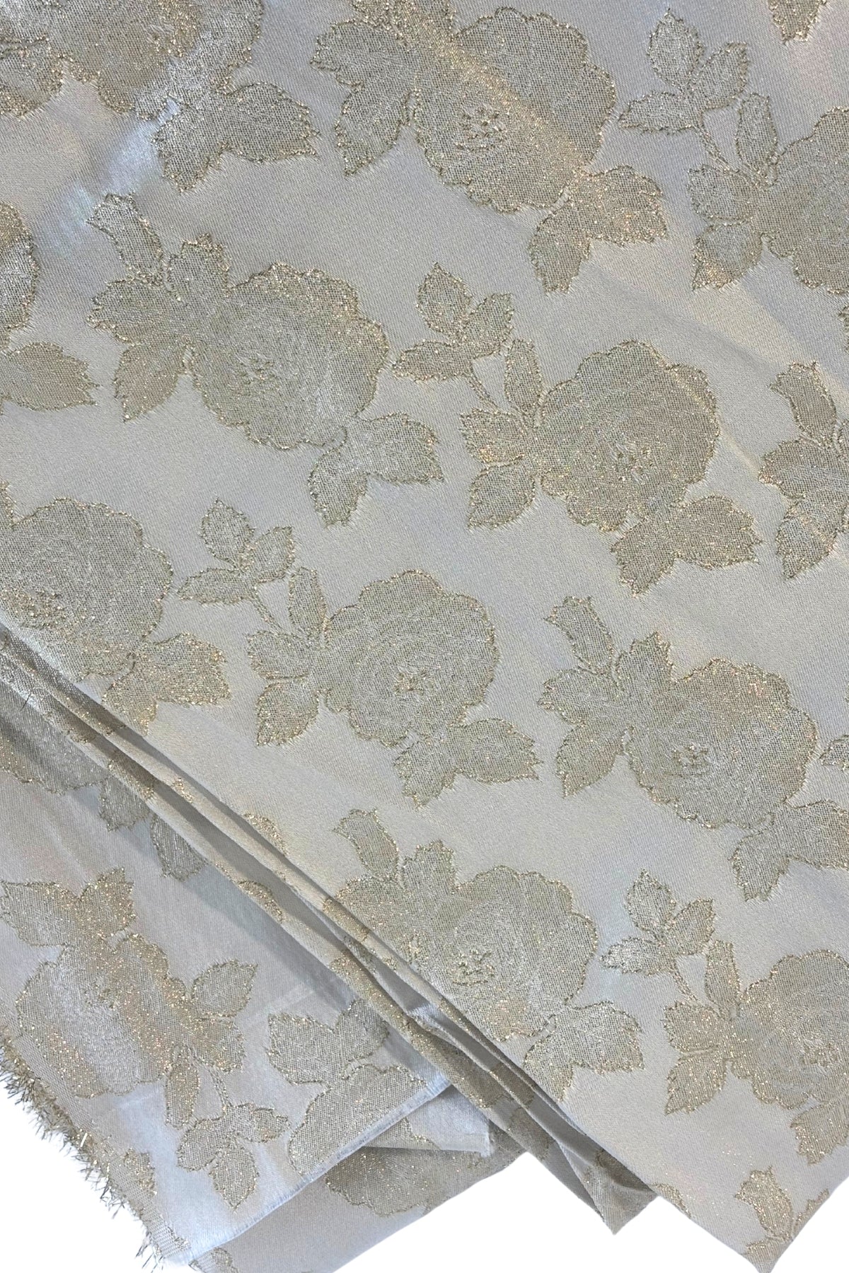 Vintage gold + cream fabric