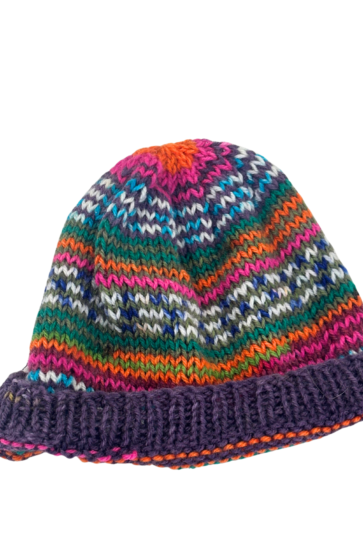 Zig Zag vibrant knit beanie