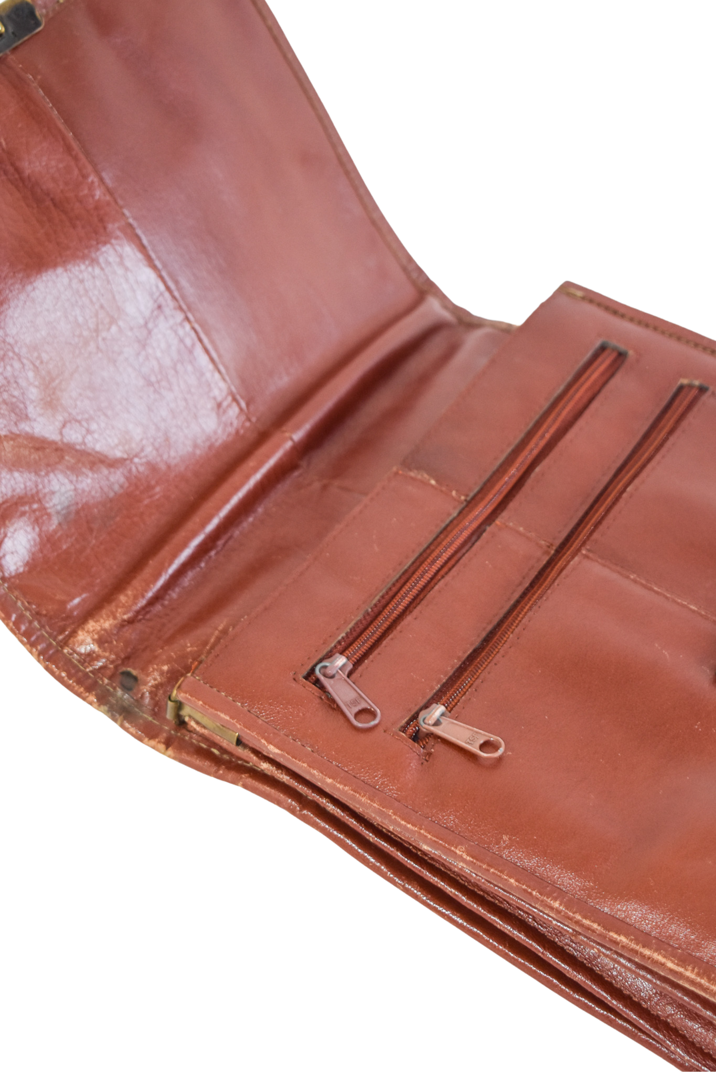 Sienna vintage leather briefcase