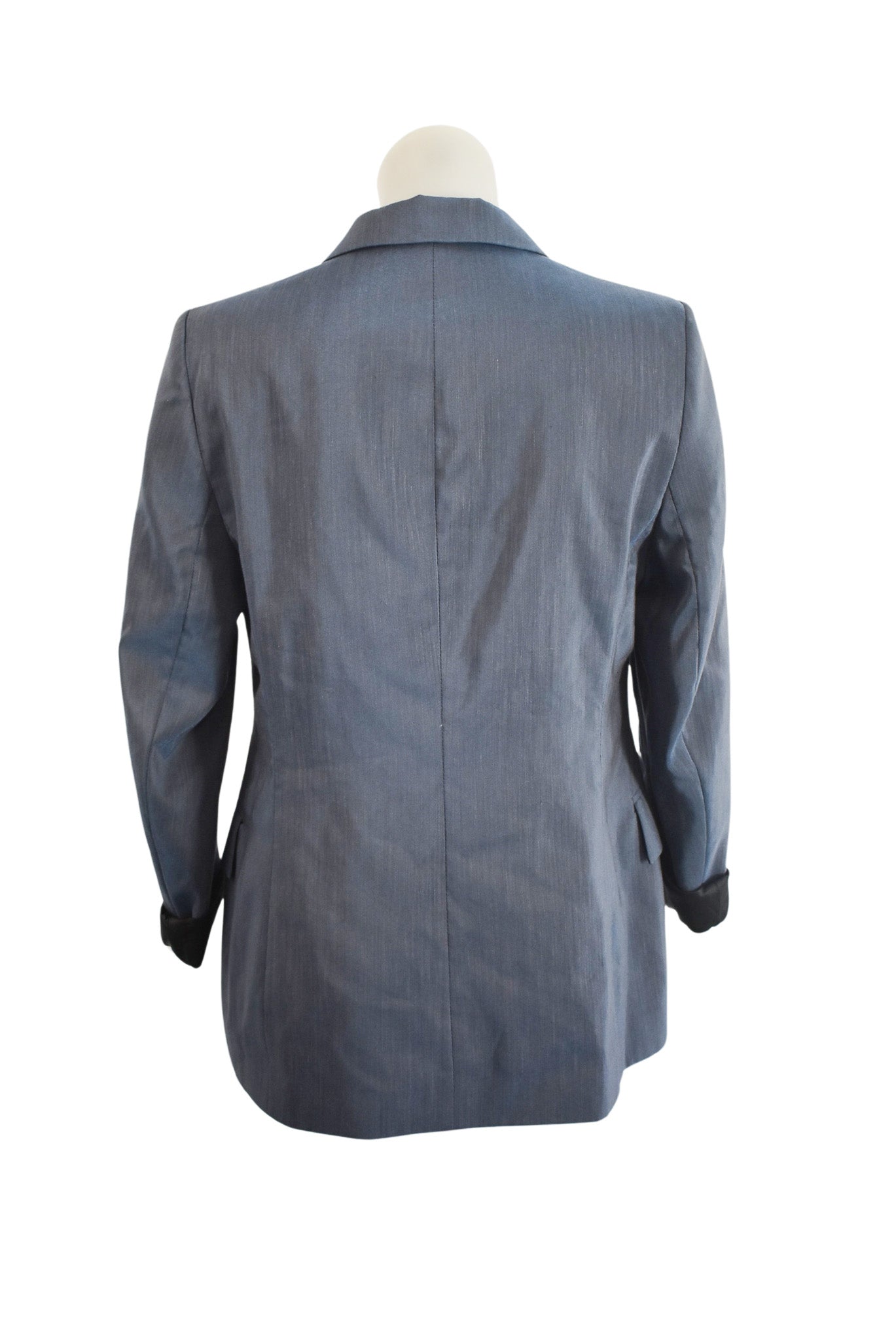 Judith Malcolm NZ made metallic blue blazer, 10