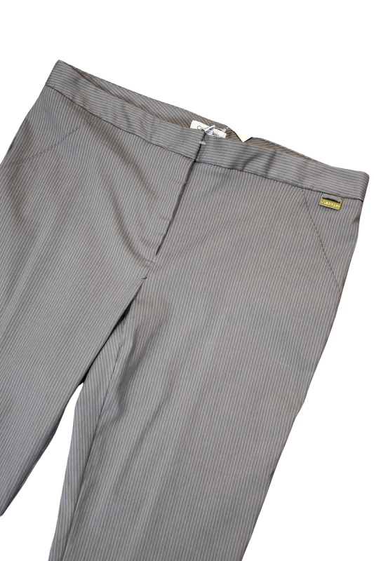 Calvin Klein grey pinstripe trousers, 14 NWT