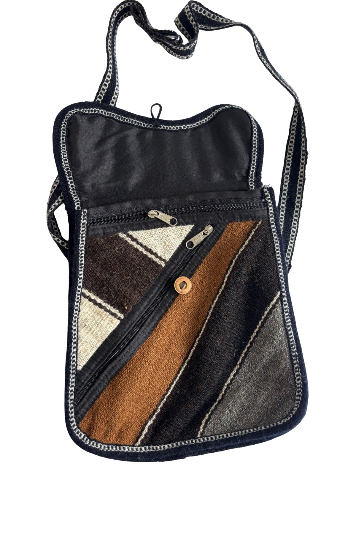 Fabric cross body bag