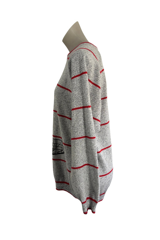 NZ made Cerano knitwear by Famarine sailboat knit jumper, M