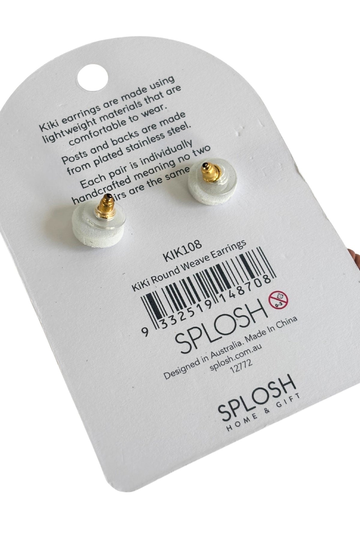 Kiki round weave earrings