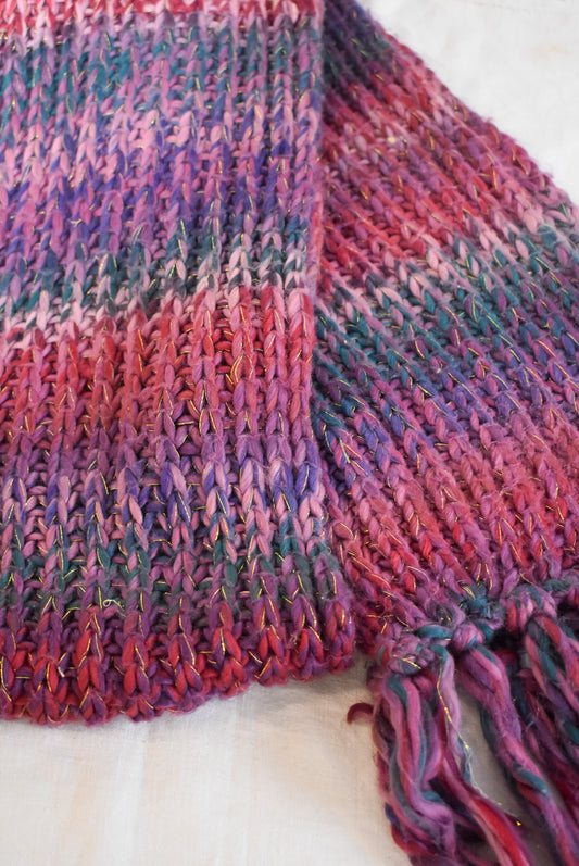 Gold thread chunky knit