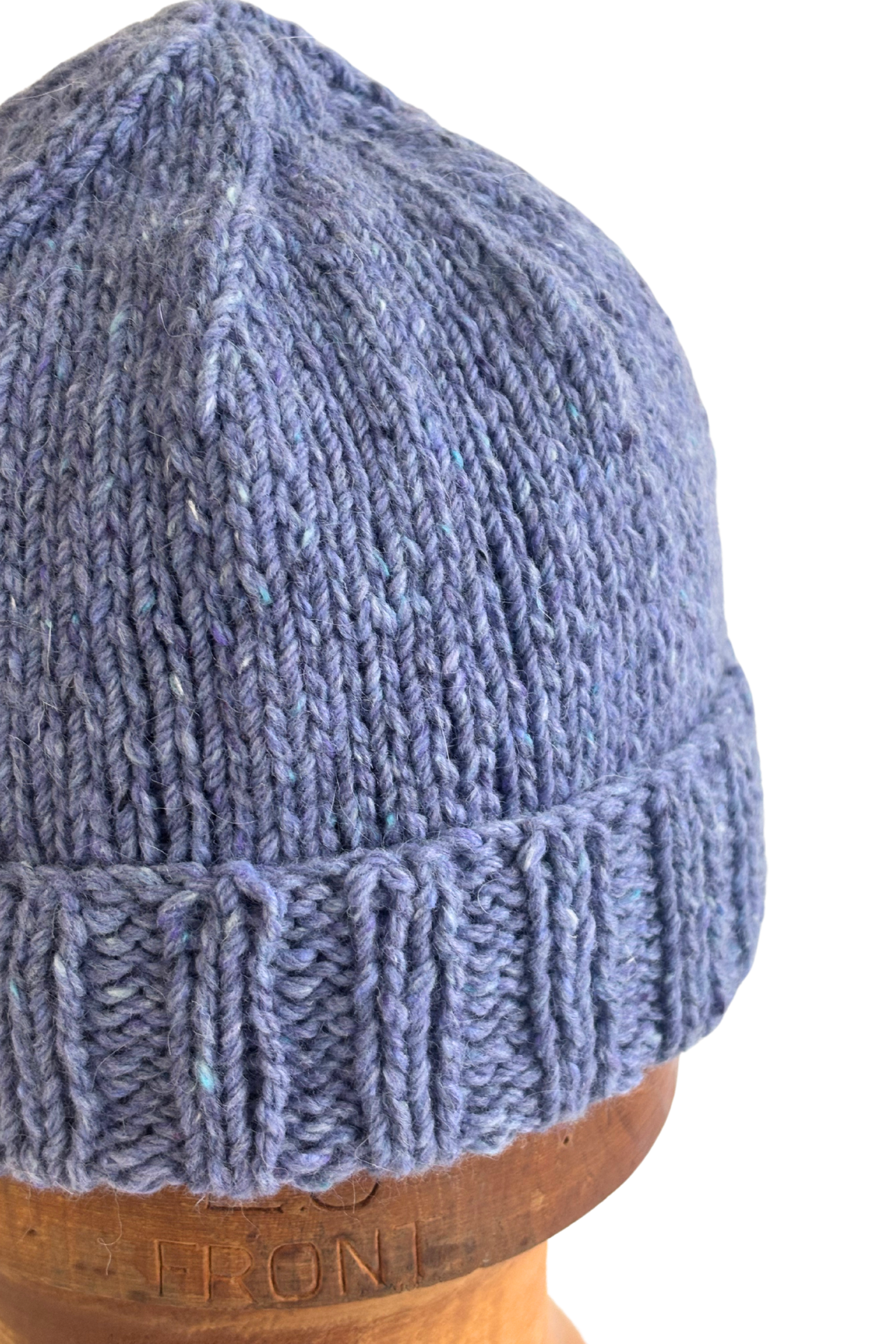 Shades of paua handknit beanie