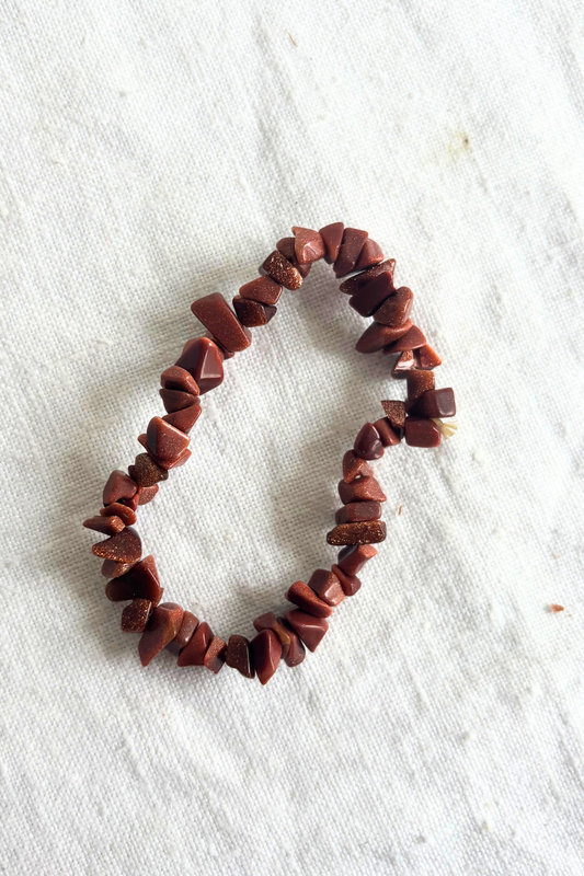 Goldstone cluster bracelet