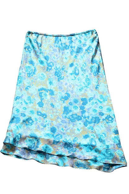 Collections by Classique blue watercolour flowers flowy skirt, 16