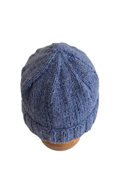 Shades of paua handknit beanie
