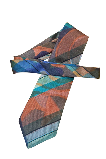 Bottinelli Italy retro patterned tie