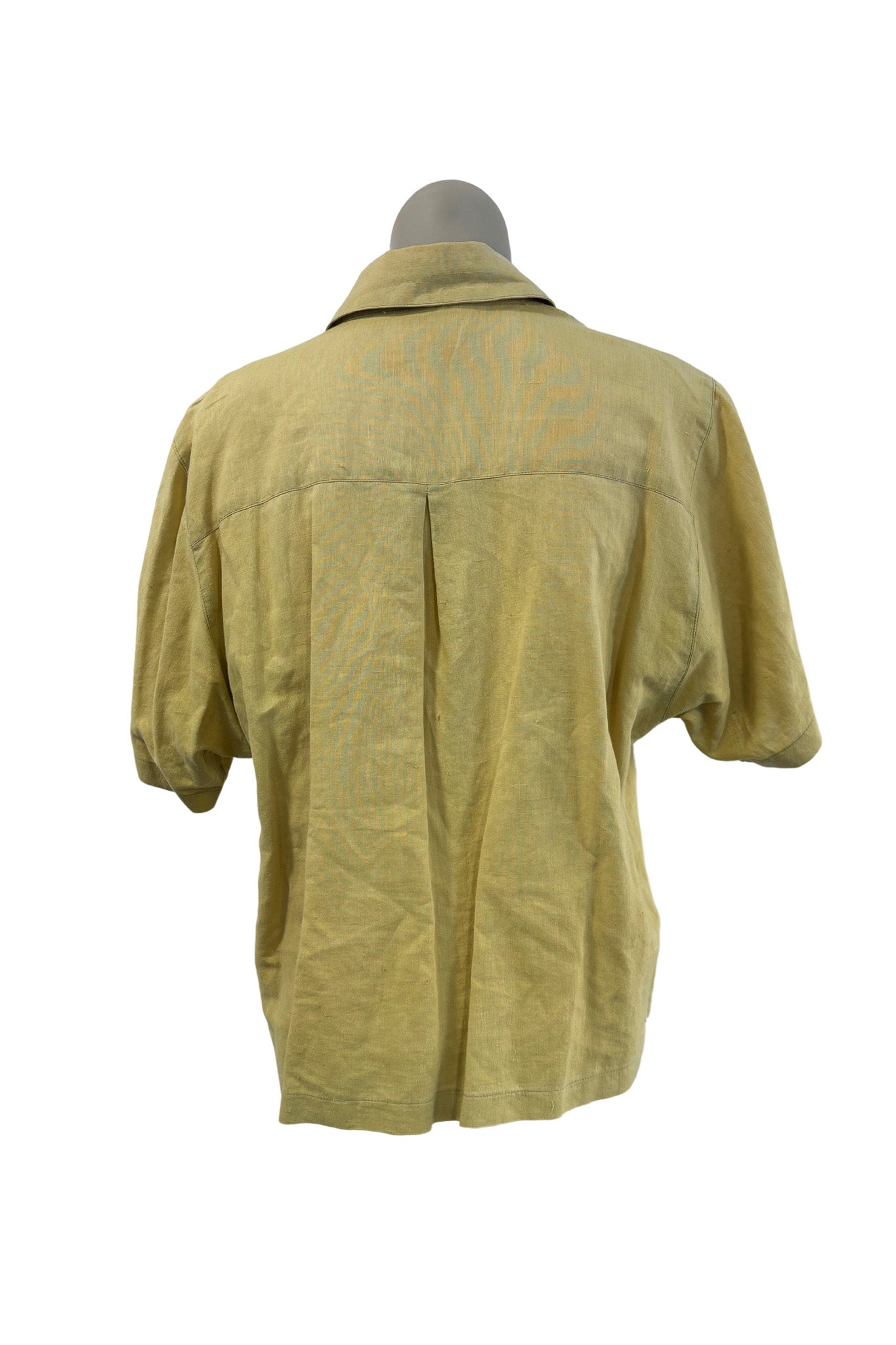Sage green linen button down, S/M