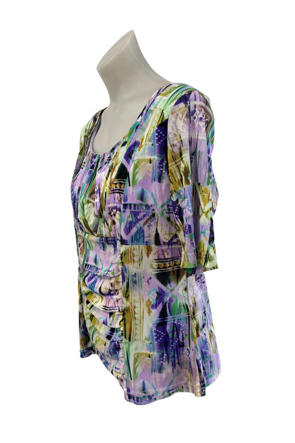 Purple Sage mesh blouse, M