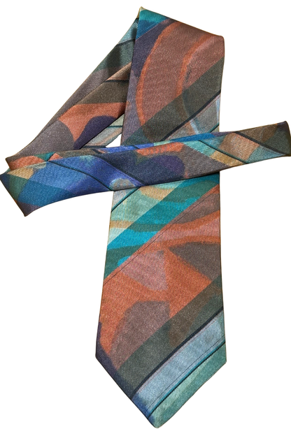 Bottinelli Italy retro patterned tie