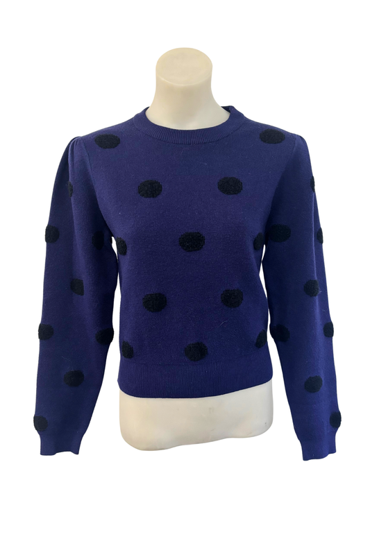 Compania Fantastica navy polka dot jumper, S