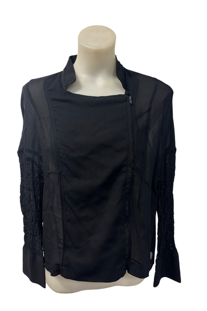 Storm Zip Up Mesh Blouse, S