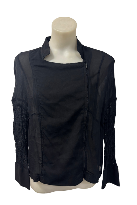 Storm Zip Up Mesh Blouse, S