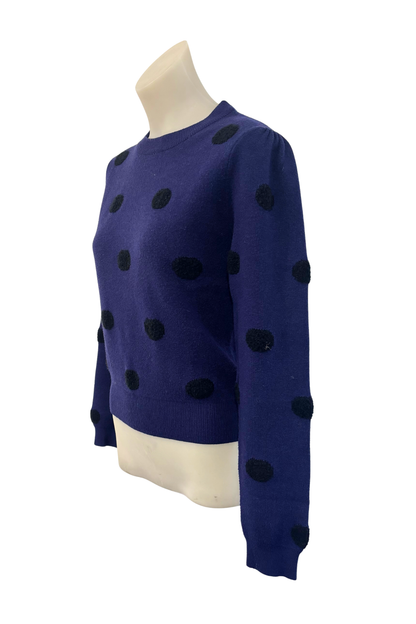 Compania Fantastica navy polka dot jumper, S