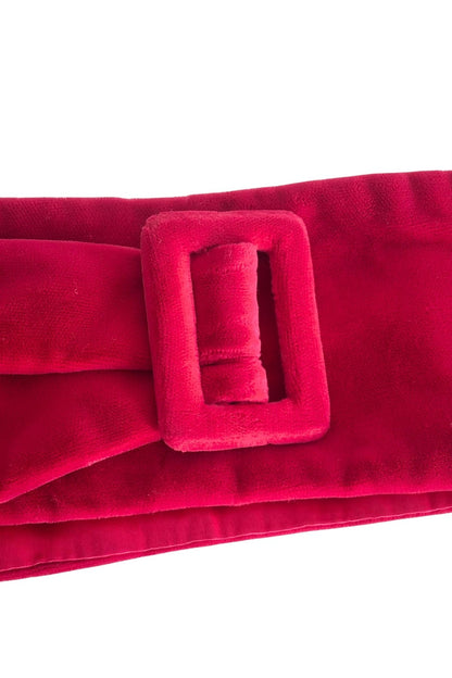 Vintage velvet satin belt