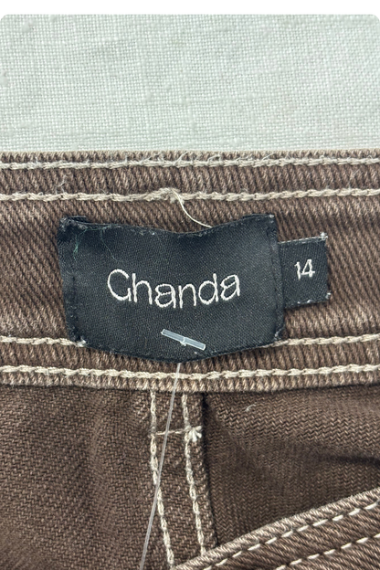 Chanda brown denim shorts, 14