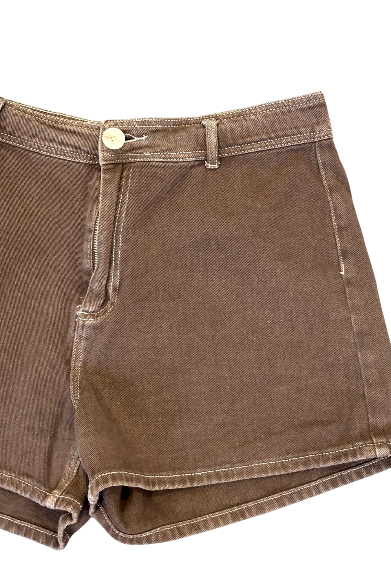 Chanda brown denim shorts, 14