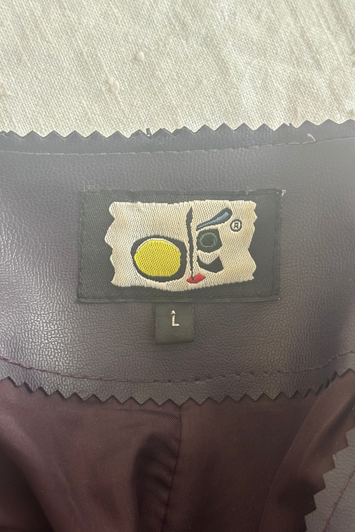 Ole vintage PU leather jacket, L