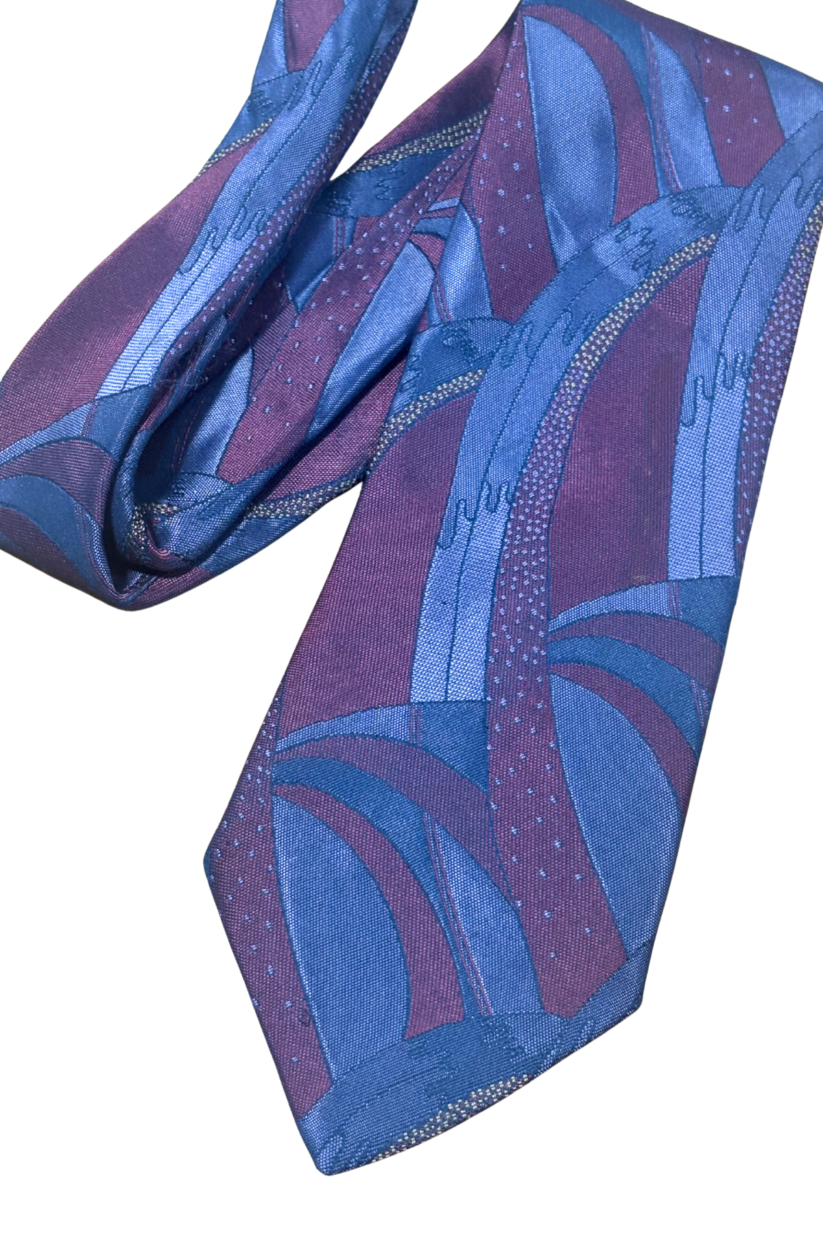 Gino Resillo Italian style purple patterned tie