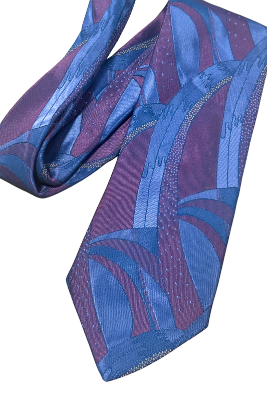 Gino Resillo Italian style purple patterned tie