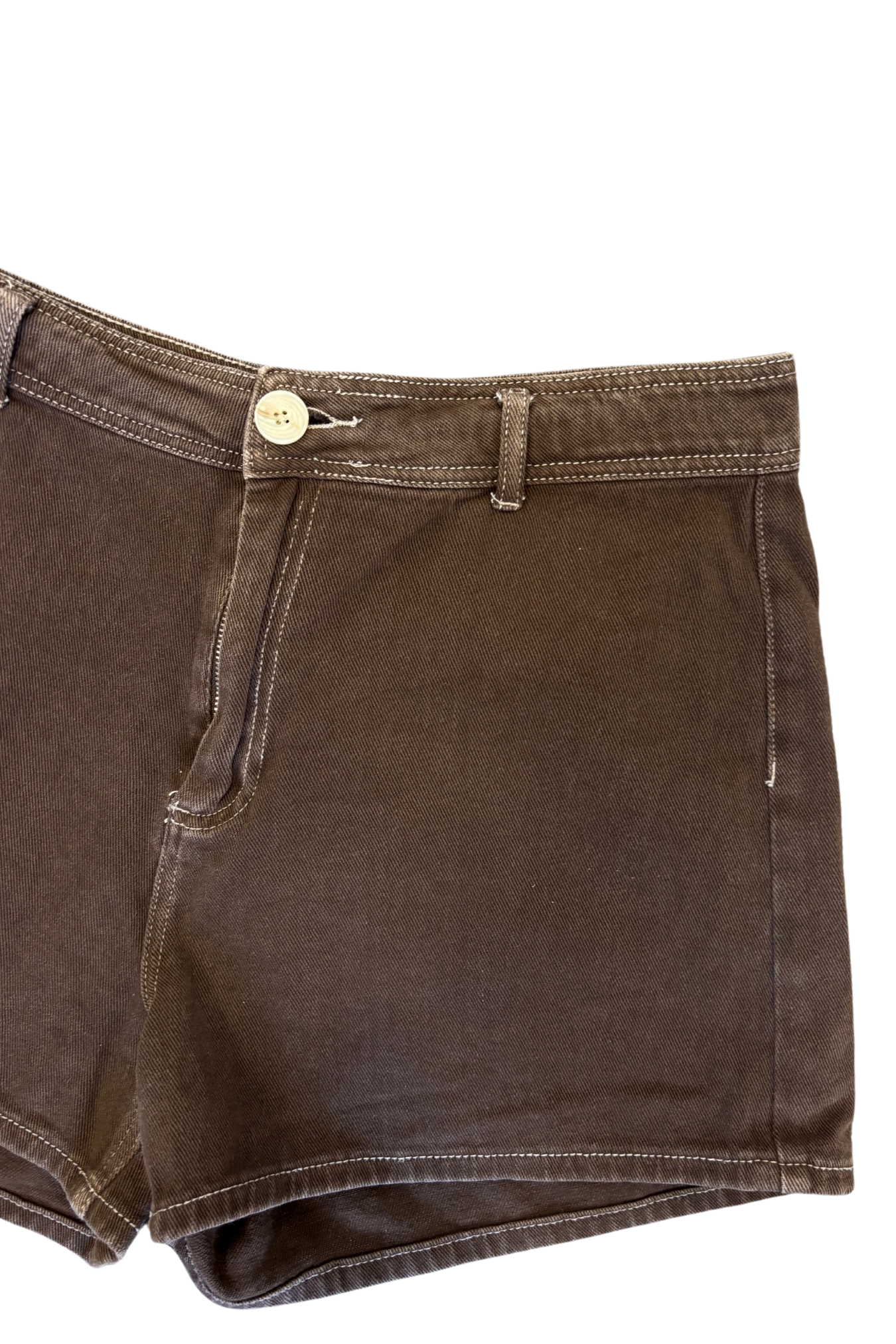 Chanda brown denim shorts, 14