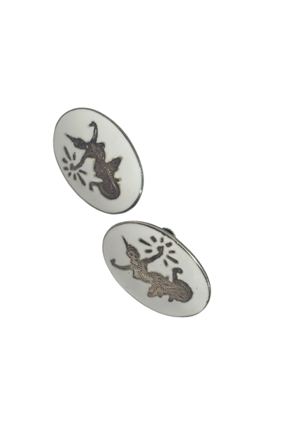 Vintage sterling silver screw-on earrings