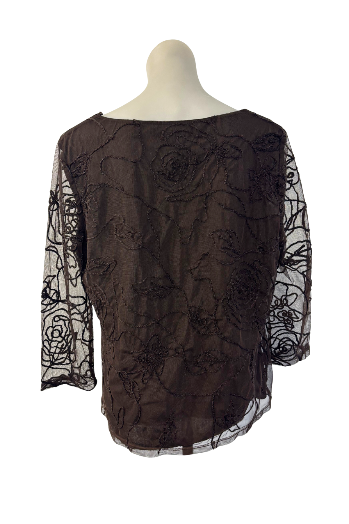 Stitches Australia embroidered mesh top, 18