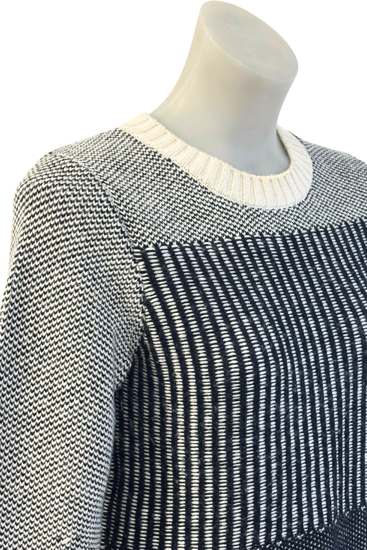 Country Road black + white knit jumper, XS