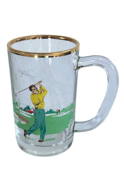 Vintage golf small glass mug