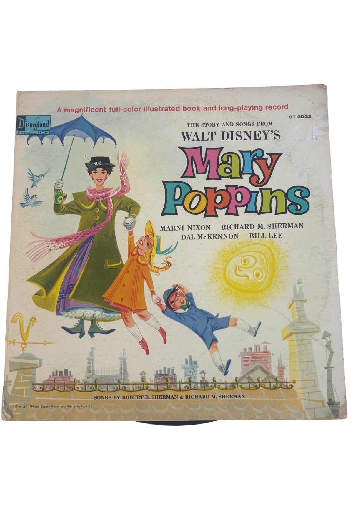 Vintage Walt Disney's Mary Poppins storybook vinyl 3922